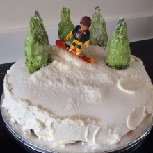 Snowboard Birthday Cake